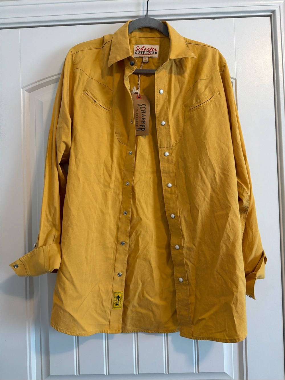 Schaefer Men's Ochre Jesse Western Shirt Size Medium